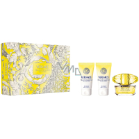 Versace Yellow Diamond Pour Femme toaletní voda 50 ml + tělové mléko 50 ml + sprchový gel 50 ml, dárková sada pro ženy
