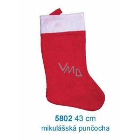 Mikuláš / Santa vánoční punčocha 43 cm, červenobílá