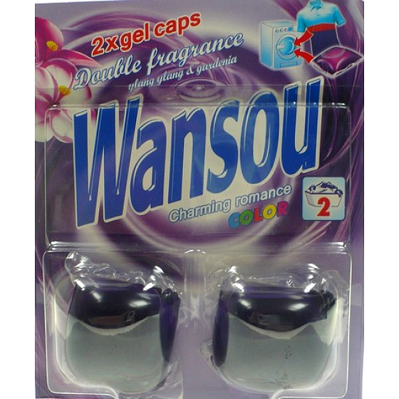 Wansou Color Charming Romance dvoukomorové gelové prací kapsle na barevné prádlo 2 kusy