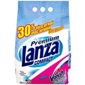 Lanza Compact prací prášek na bílé prádlo s Vanish Oxi Action 48 dávek 3,6 kg