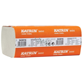 Katrin Basic Hand Towel Zig Zag 2 papírové ručníky 2 vrstvé natural 23 x 22,4 cm 150 kusů