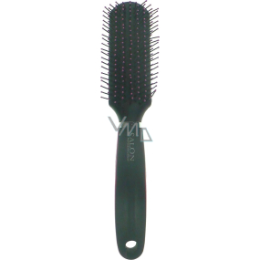 Salon Professional Brush kartáč na vlasy malý hranatý černo-růžový 23,5 cm 40270