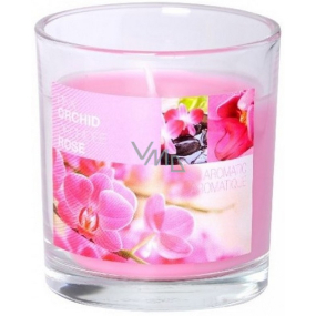Bolsius Aromatic Pink Orchid - Růžová orchidej vonná svíčka ve skle 72 x 80 mm 320 g doba hoření 39 hodin