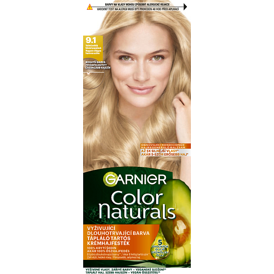 Garnier Color Naturals barva na vlasy, velmi světlá blond 9.1