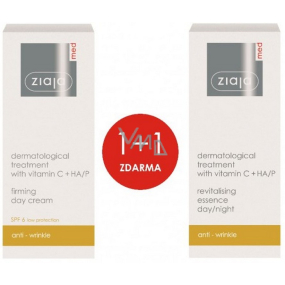 Ziaja Med Dermatitis Vitamin C & Hyaluronic zpevňující krém na den 50 ml + Med Dermatitis Vitamin C & Hyaluronic esence 30 ml, duopack