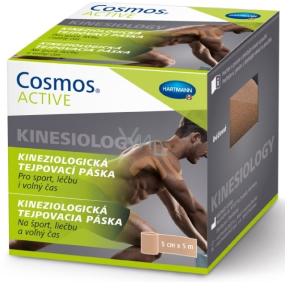 Cosmos Active Kinesiology kineziologická tejpovací páska béžová 5 cm x 5 m