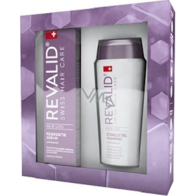 Revalid Hair Loss Regrowth sérum obnovující růst vlasů 50 ml + Stimulating Shampoo šampon pro posílení vlasů 75 ml, kosmetická sada Promo 2020