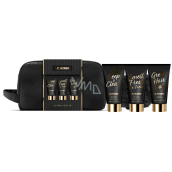 Grace Cole GC Homme mycí gel 100 ml + čisticí pleťový gel 100 ml + šampon 100 ml + mycí houba + kosmetická taštička, kosmetická sada pro muže