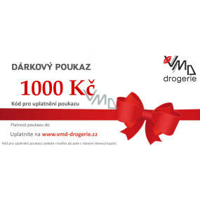 Dárkový poukaz elektronicky na nákup zboží na e-shopu v hodnotě 1 000 Kč