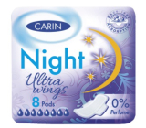 Carine Ultra Wings Night intimní vložky 8 kusů