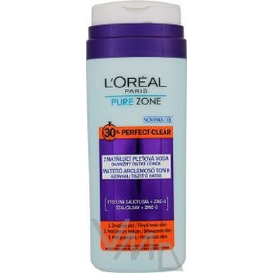 Loreal Paris Pure Zone Perfect Clear zmatňující pleťová voda 200 ml