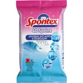 Spontex Sprint Fresh Ocean vlhčené univerzální utěrky 40 kusů