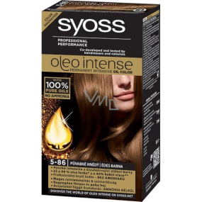 Syoss Oleo Intense Color barva na vlasy bez amoniaku 5-86 Půvabně hnědý