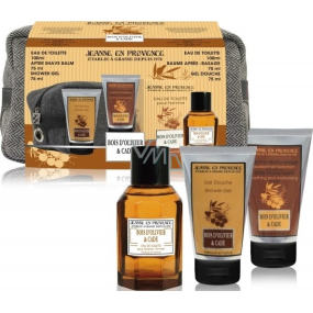 Jeanne en Provence Men Bois D Olivier & Cade toaletní voda 100 ml + balzám po holení 75 ml + sprchový gel 75 ml, dárková sada