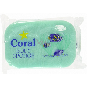 Coral Body Sponge koupelová houba různé barvy 15 x 10 x 4 cm