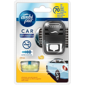 Ambi Pur Car Anti Tobacco Citrus osvěžovač vzduchu do auta strojek s náplní 7 ml