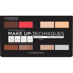 Catrice Professional Make Up Techniques Face Palette profesionální paleta na obličej 010 Volume One 8 x 2,2 g