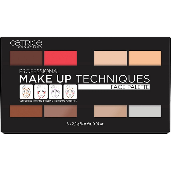 Catrice Professional Make Up Techniques Face Palette profesionální paleta na obličej 010 Volume One 8 x 2,2 g