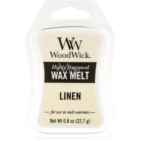 WoodWick Linen - Čistý len vonný vosk do aromalampy 22.7 g