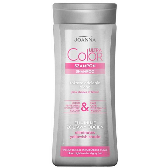Joanna Ultra Color System Pink šampon pro blond, zesvětlené a šedé vlasy 200 ml