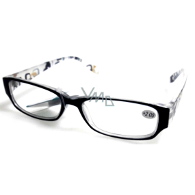 Berkeley Čtecí dioptrické brýle +4,0 plast černé, stranice s obdelníky 1 kus MC2084
