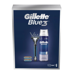 Gillette Sensor3 holicí strojek + náhradní hlavice 4 kusy + Series pěna na holení 250 ml, kosmetická sada pro muže