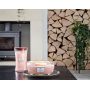 WoodWick Pressed Blooms & Patchouli - Drcené květy a pačuli vonná svíčka s dřevěným širokým knotem a víčkem sklo loď 453 g