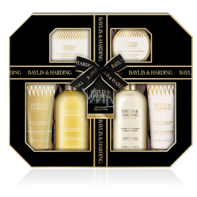 Baylis & Harding Mandarinka a Grapefruit mycí gel 300 ml + mléko do koupele 300 ml + toaletní mýdlo 150 g + sprchový krém 130 ml + tělové mléko 130 ml + koupelová sůl 100 g, kosmetická sada pro ženy