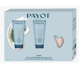 Payot Lisse Sleeping Creme Resurfacante vyhlazující a regenerační noční krém proti vráskám 30 ml + Lisse Creme Lissante Rides ochranný a vyhlazující denní krém proti vráskám 30 ml + Gua Sha masážní kámen, kosmetická sada pro ženy