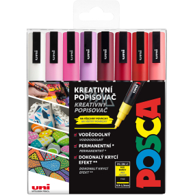 Posca Univerzální sada akrylátových popisovačů 0,9 - 1,3 mm Love mix teplých tónů 8 kusů PC-3M