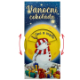 Bohemia Gifts Vánoční interaktivní čokoláda s přáním Sněhulák 100 g