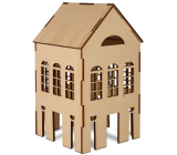 Albi Dřevěná 3D dekorace domečku, 3 okýnka 11 cm x 20 cm x 11,5 cm