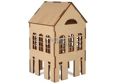 Albi Dřevěná 3D dekorace domečku, 3 okýnka 11 cm x 20 cm x 11,5 cm
