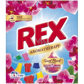 Rex Aromatherapy Color Orchid prášek na praní barevného prádla 4 dávky 260 g