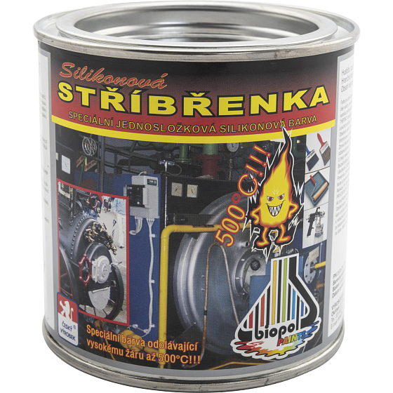 Biopol Paints Silikonová stříbřenka, žáruvzdorná do 500 °C, 350 g