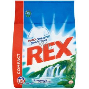 Rex 3x Action Amazonia Freshness Pro-White prášek na praní 20 dávek 1,5 kg