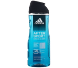 Adidas 3 After Sport sprchový gel na tělo a vlasy pro muže 400 ml