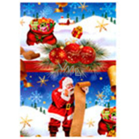 Ditipo Dárkový balicí papír 70 x 200 cm Vánoční Luxusní Santa dárky baňky