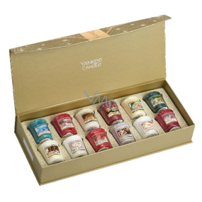 Yankee Candle Vonná svíčka votivní 49 g x 12 kusů vánoční dárková sada