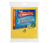 Spontex 3 Antibak antibakteriální houbová utěrka žlutá 18,5 x 20,5 cm 3 kusy