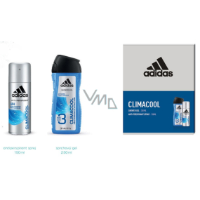 Adidas Climacool antiperspirant deodorant sprej pro muže 150 ml + 3v1 sprchový gel na tělo, tvář a vlasy 250 ml, kosmetická sada