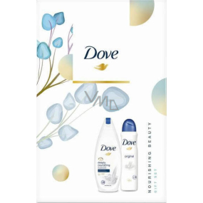 Dove Nourishing Deeply vyživující sprchový gel 250 ml + antiperspirant sprej 150 ml, kosmetická sada