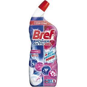 Bref WC gel Power Aktiv Gel Flower s osvěžovačem, 700 ml