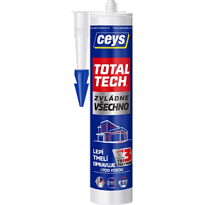 Ceys Total Tech univerzální lepidlo a tmel, transparentní, 290 ml Ceys Total Tech univerzální lepidlo a tmel, transparentní, 290 ml