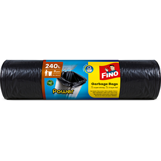 Fino pytle na odpad, 240 l, 45µm, 8 ks