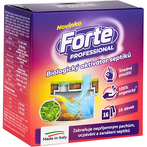 Forte Professional biologický aktivátor septiků 16 dávek Forte Professional biologický aktivátor septiků 16 dávek