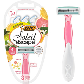 BIC Soleil Bella Escape Citrus, dámská jednorázová holítka, 3 ks BIC Soleil Bella Escape Citrus, dámská jednorázová holítka, 3 ks