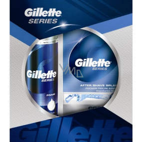 Gillette Series Sensitive pěna na holení 250 ml + Cool Wave voda po holení 100 ml, kosmetická sada pro muže