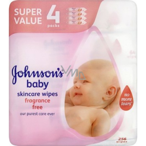 Johnsons Baby Wipes Protection Neparfémované vlhčené ubrousky 256 kusů