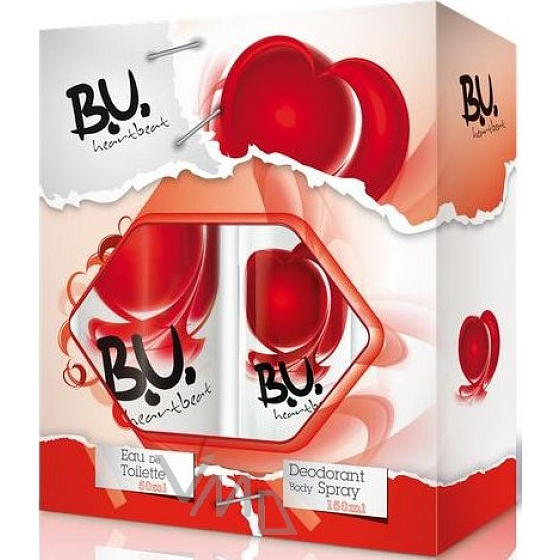 B.U. Heartbeat toaletní voda 50 ml + deodorant sprej 150 ml, pro ženy dárková sada